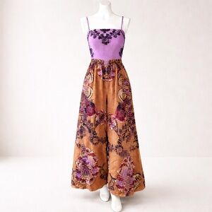 Urban Outfitters Boho Tie-Back Wide-Leg Jumpsuit | Cotton | Petite Small